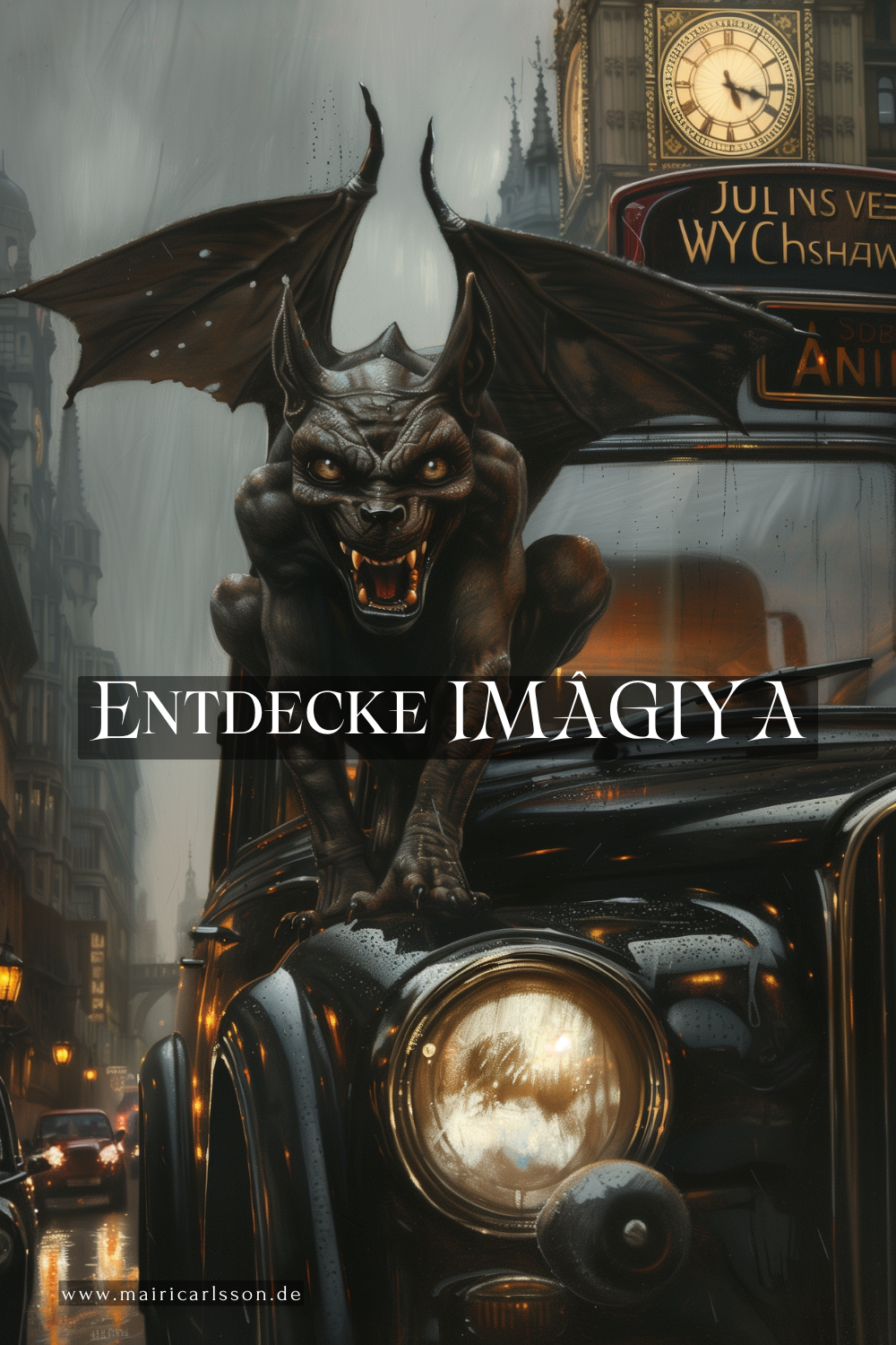 Gargoyle auf Auto - IMÂGIYA-Universum