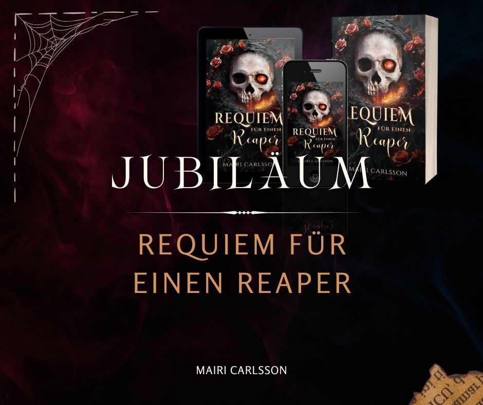 Jubiläums-Teaser mit Buchcover "Requiem für einen Reaper"