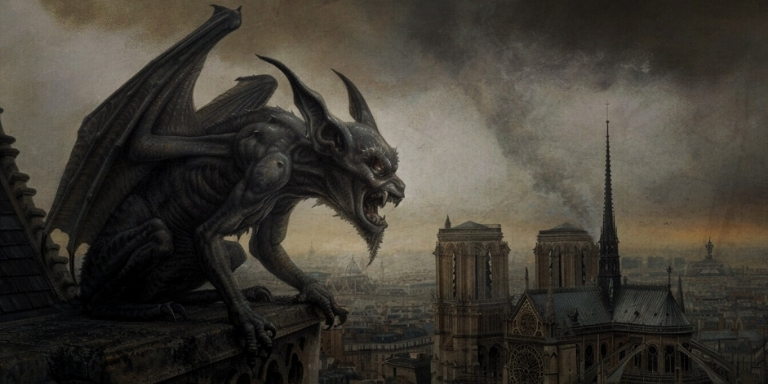 Die Arie des Gargoyle Grimsley | Fantasy-Quickie 3 Ein Gargoyle über den Dächern von Paris (KI-Bild)