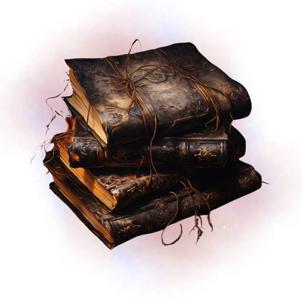 Startseite magischer Buchstapel