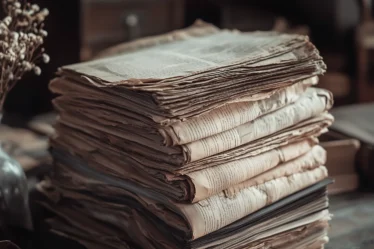 Alter vintage Zeitungsstapel