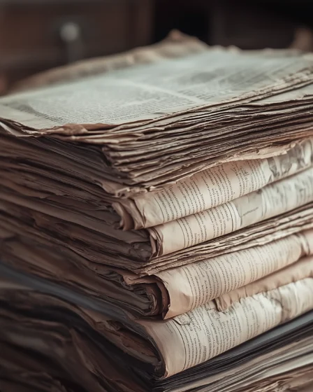 Alter vintage Zeitungsstapel