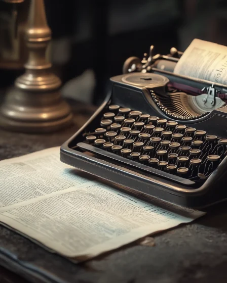 Neue Website für meine Autorenservices 1 Vintage Schreibmaschine und Zeitung