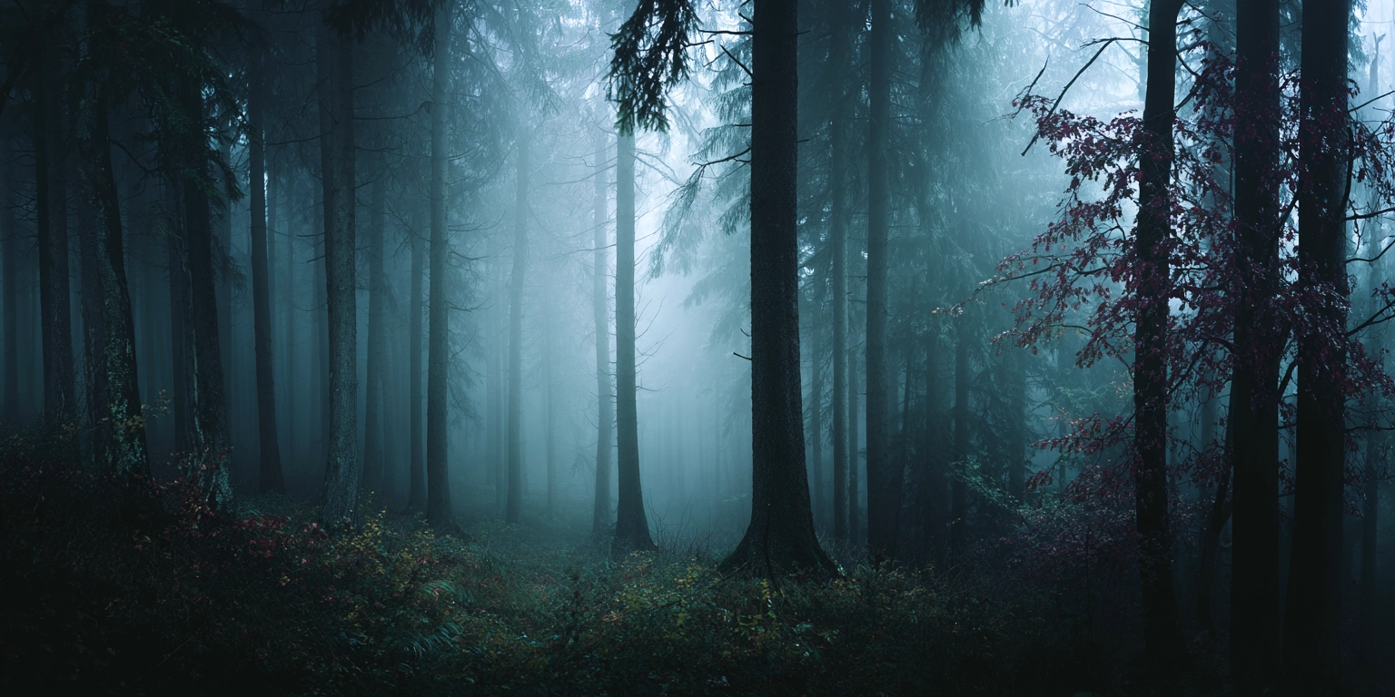Gruseligster Wald der Welt Hoia-Baciu Rumänien neblige Atmosphäre (KI)